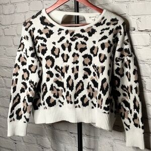 Animal print, Cropped sweater by Miracle sz small like new